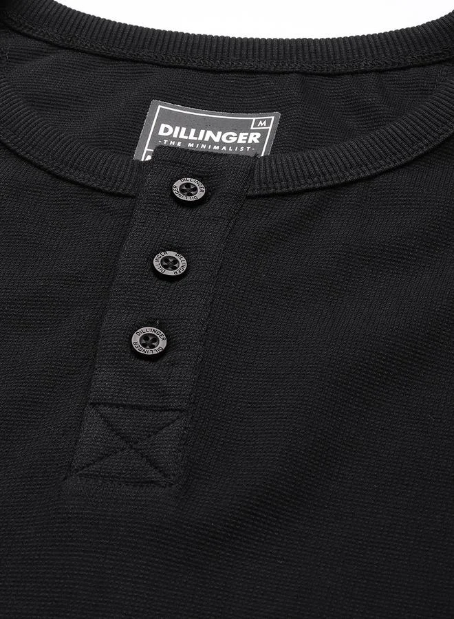 Dillinger Men Regular Fit Pique Fabric Henley T-Shirt