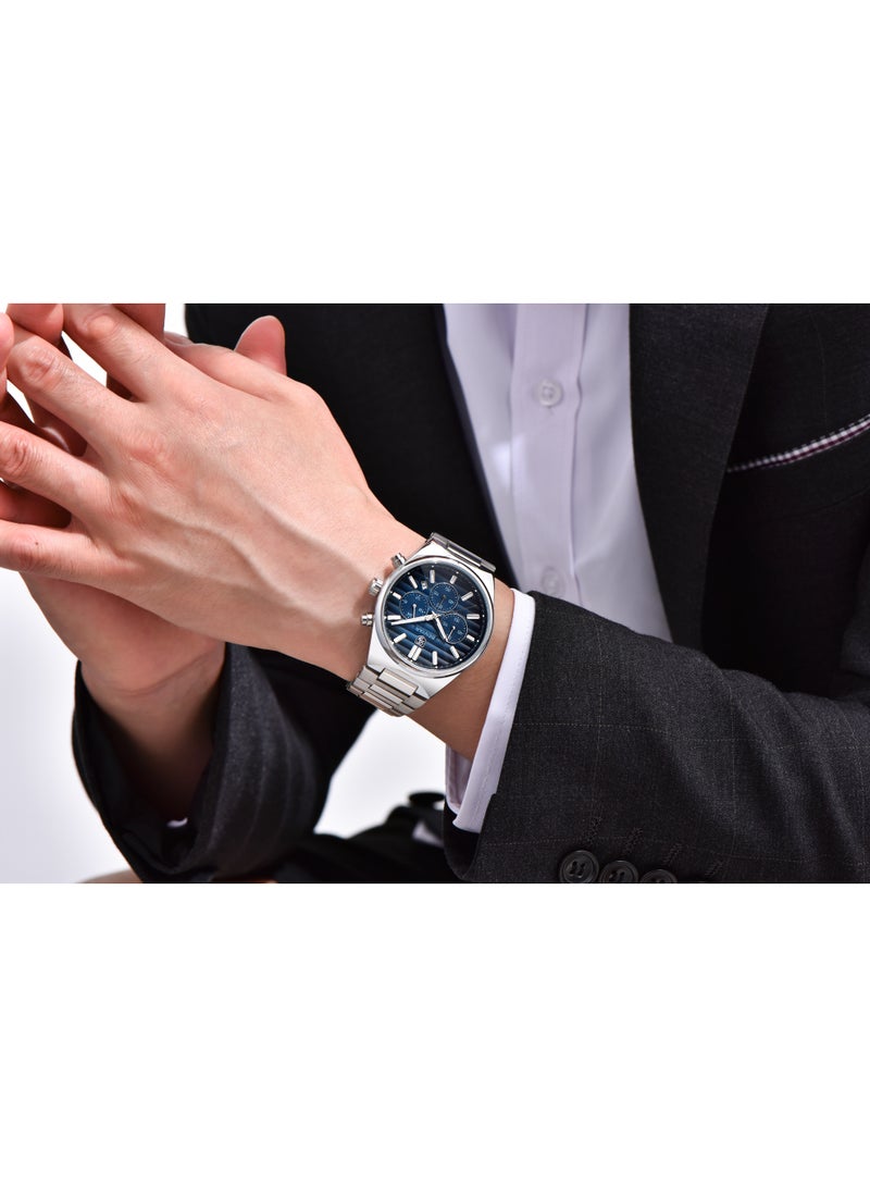 BENYAR Mens Watches Multifunction Chronograph Date Quartz Watch for Men Stainless Steel Band Wrist Watch Gift for Men Casual Business - Image 2