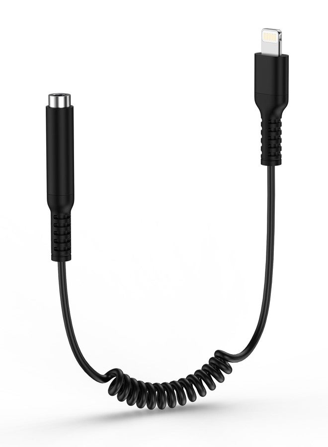 Haoano Lightning to 3.5mm Audio Aux Jack Adapter, [MFI Certified]Coiled iPhone Headphone/Earphone Adapter Auxiliary Cord Converter Apple Dongle Compatible with iPhone 14 Pro Max 13 Pro 12 Mini 11 SE3 X XR XS - Image 1