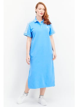 adidas Originals Adidas Originals x Thebe Magugu Women Sportswear Fit Outdoor Midi Dress, Blue  - Image 1