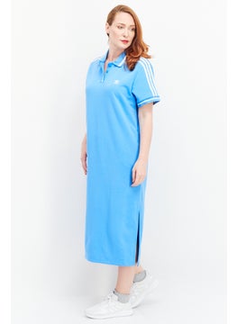 adidas Originals Adidas Originals x Thebe Magugu Women Sportswear Fit Outdoor Midi Dress, Blue  - Image 4