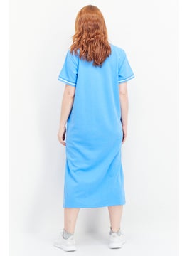 adidas Originals Adidas Originals x Thebe Magugu Women Sportswear Fit Outdoor Midi Dress, Blue  - Image 3