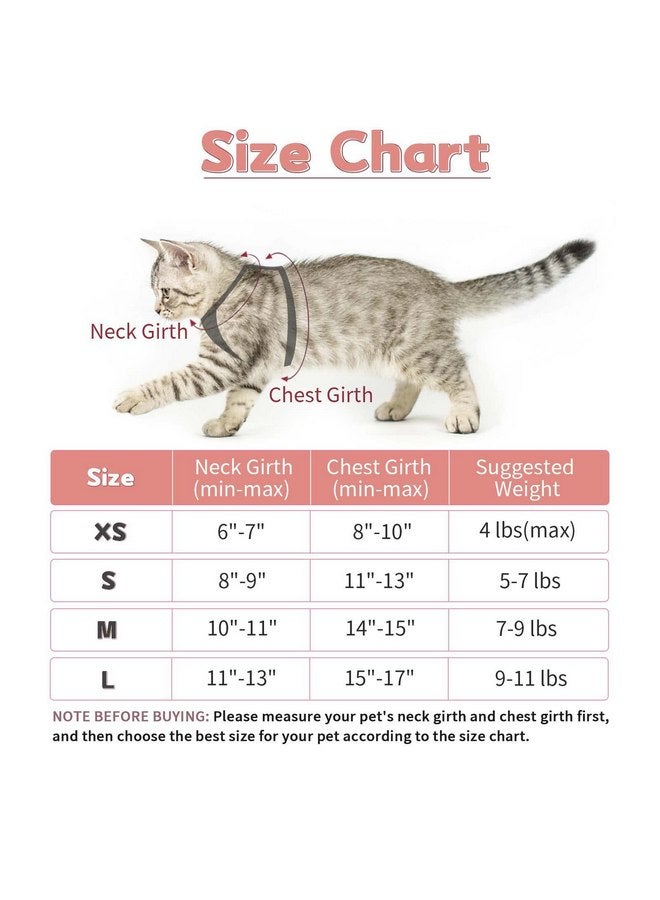 NCMAMA Cat Vest Harness and Small Dog Vest Harness for Walking, All Weather Mesh Harness, Cat Vest Harness with Reflective Strap, Step in Adjustable Harness for Small Cats (Pink-Pattern, S) - Image 2