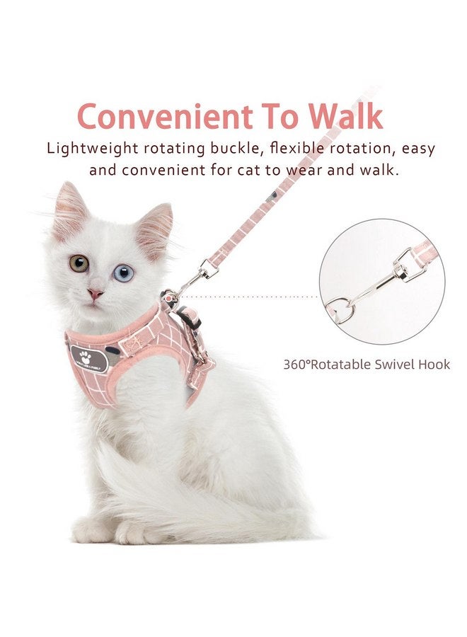 NCMAMA Cat Vest Harness and Small Dog Vest Harness for Walking, All Weather Mesh Harness, Cat Vest Harness with Reflective Strap, Step in Adjustable Harness for Small Cats (Pink-Pattern, S) - Image 4