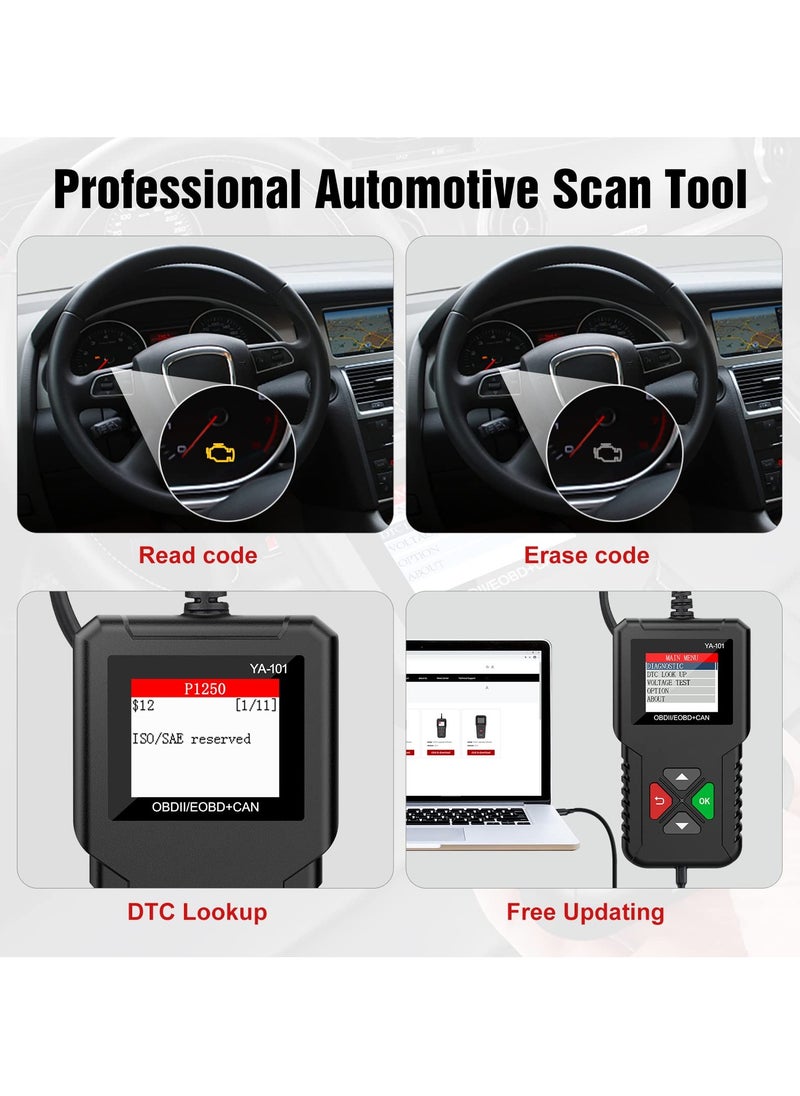 ماركة غير محددة - ماسح ضوئي OBD2 للسيارة قارئ أكواد أعطال محرك السيارة أداة تشخيص CAN فحص ضوء المحرك - Image 1