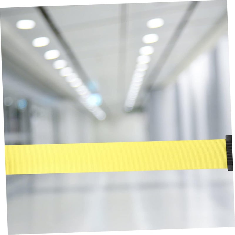 Retractable PVC Caution Barrier Belt Yellow Isolation Warning Line - Image 4