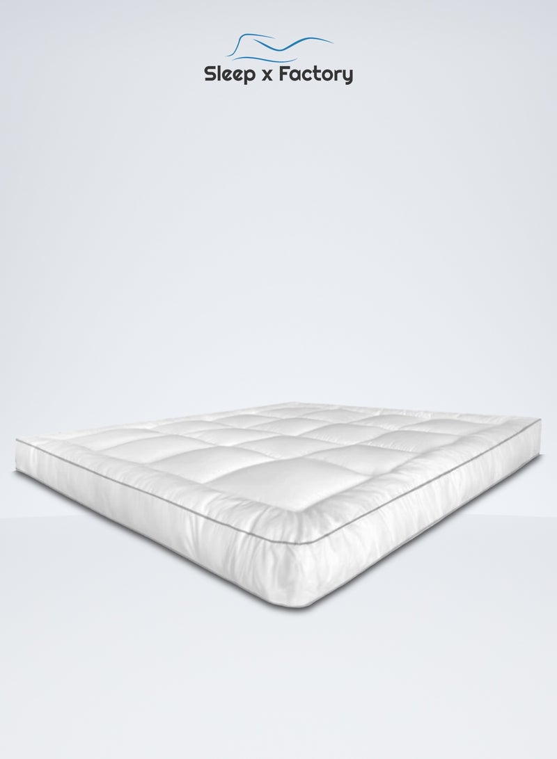 Sleep x Factory Premium Cotton Fabric Mattress Topper – Available in 8 / 14 / 20 cm Heights – Microfiber Filling – Ultra Plush Support  - Image 1