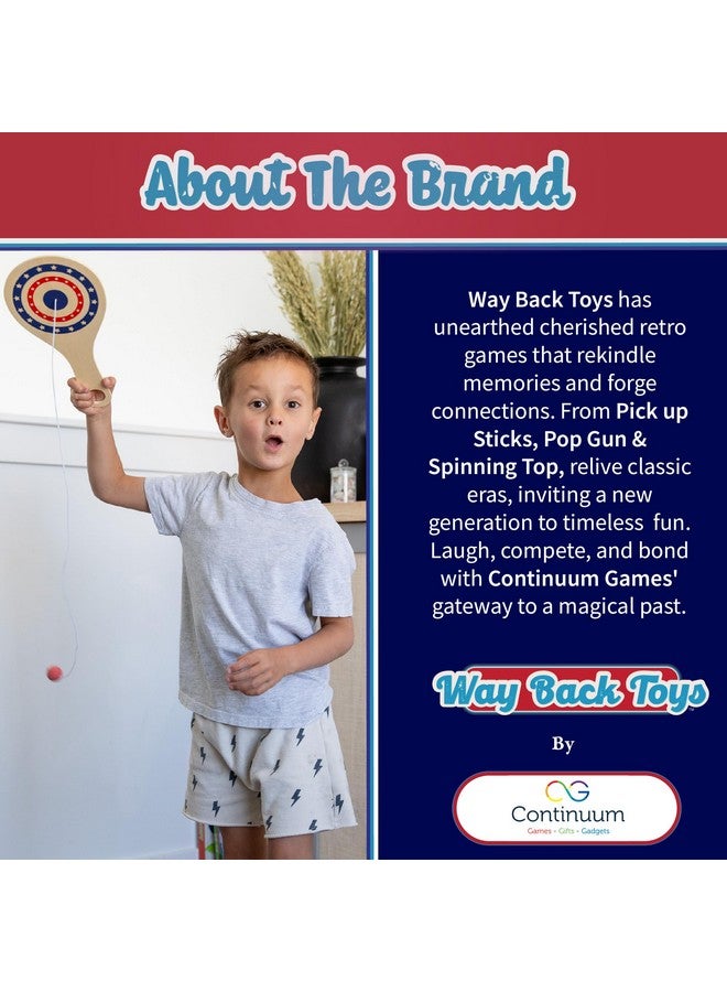 Continuum Games Way Back Toys Paddle Ball, Game Of Steady Hands And Skill, Novelty Family Fun Game For Ages 5 And Up - Image 4