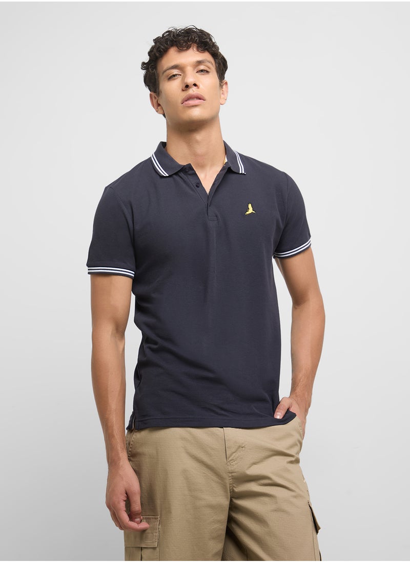 BRAVE SOUL Contrast Polo Shirt  - Image 1