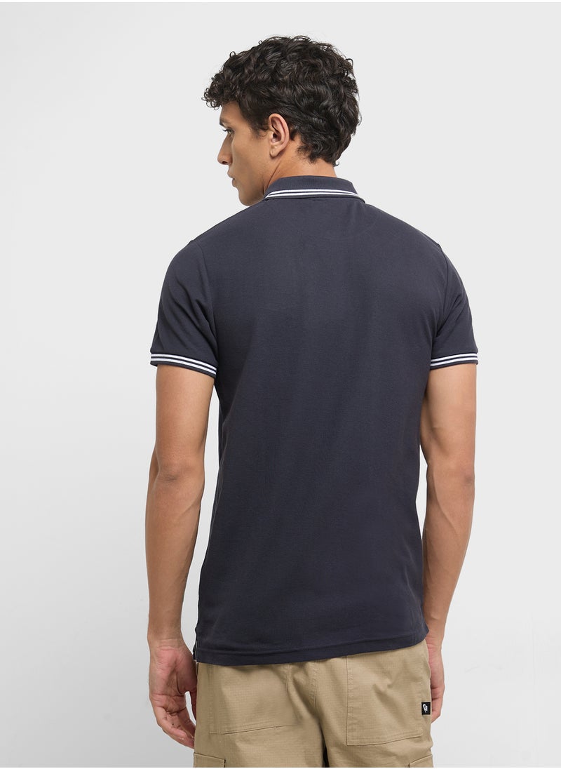 BRAVE SOUL Contrast Polo Shirt  - Image 2