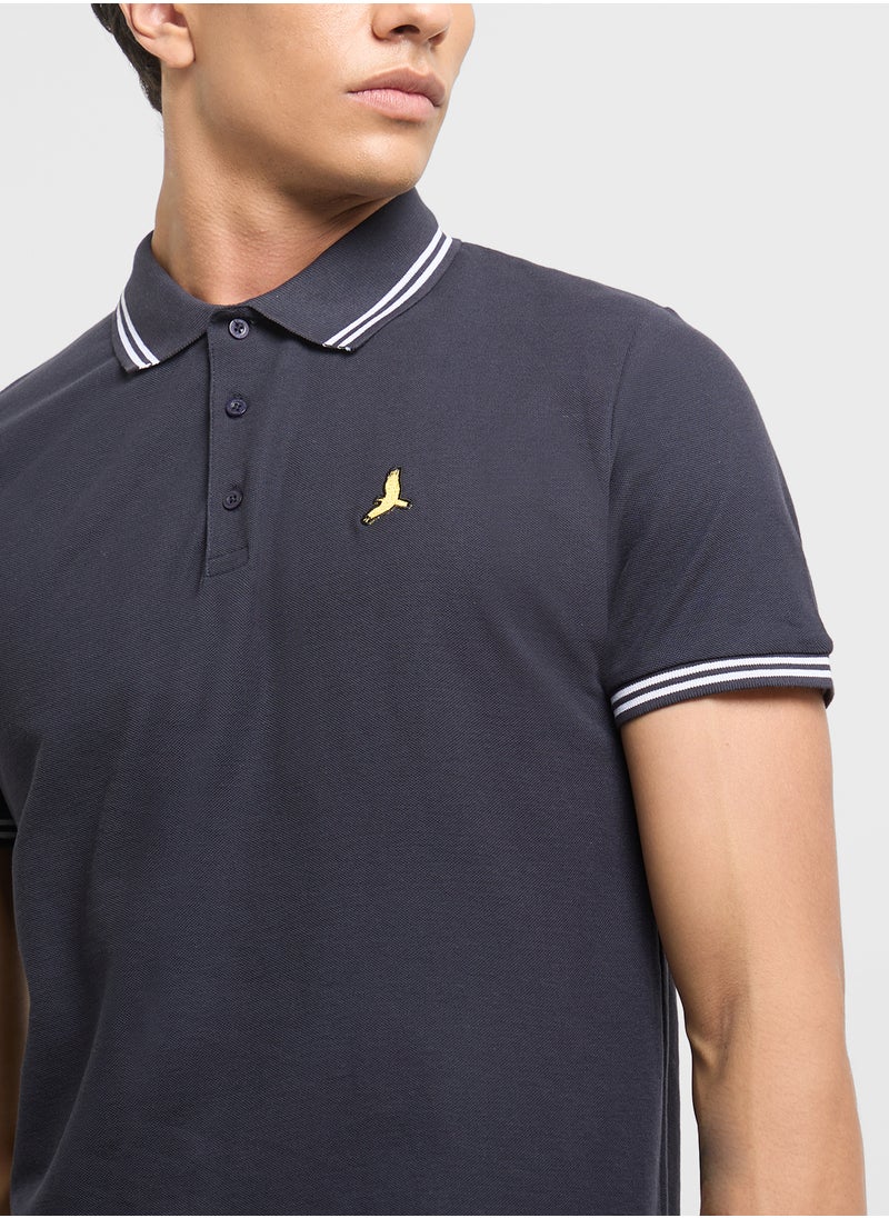 BRAVE SOUL Contrast Polo Shirt  - Image 3