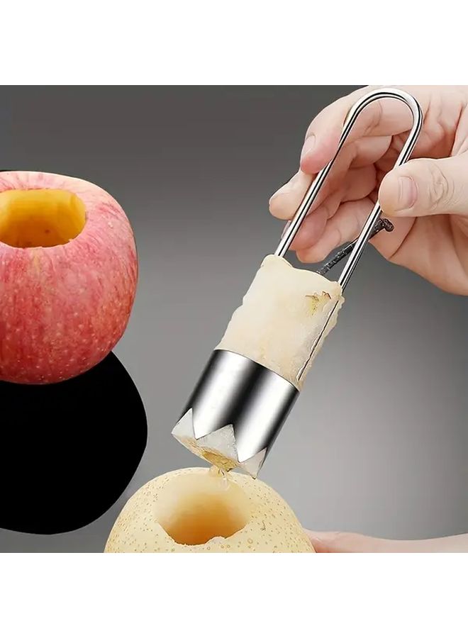 Stainless Steel Fruit Vegetable Core Remover Silvery Color Easy Clean Kitchen Gadget - Image 2