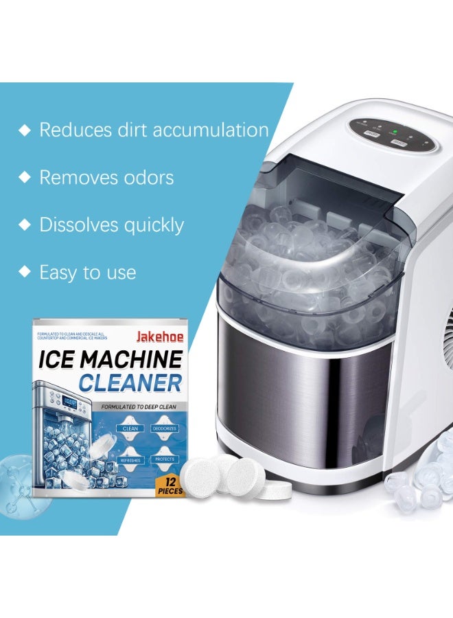 Jakehoe Ice Machine Cleaner Tablets, 12 Count Descaler and Deep Cleaning Solution for Countertop and Commercial Ice Makers, Removes Limescale, Mold and Odor - Image 5