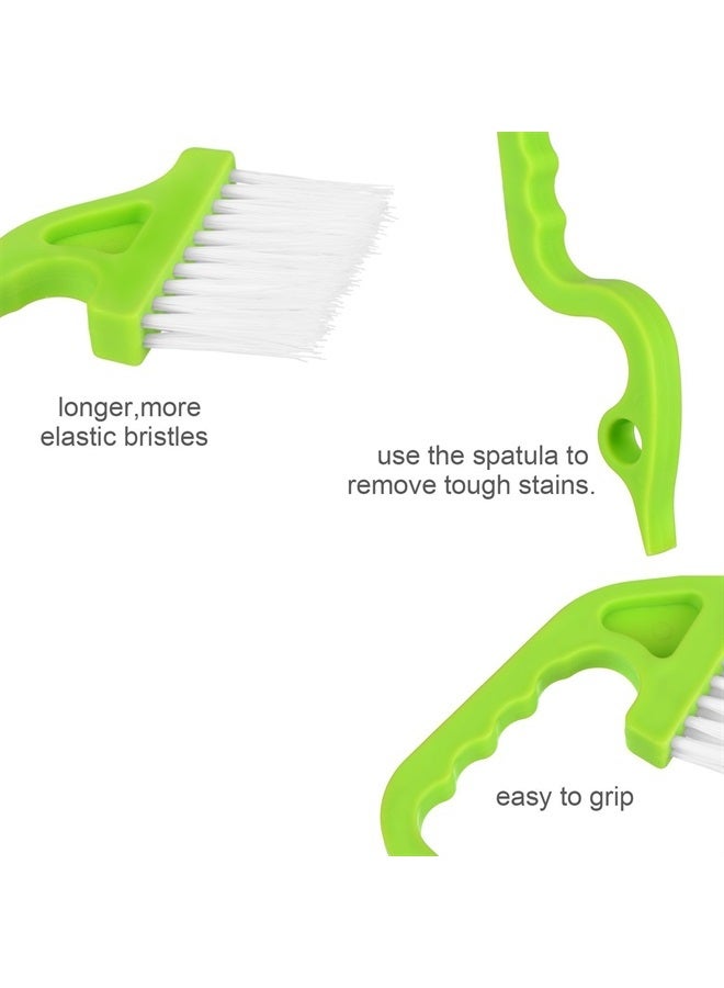 Rienar 2pcs Hand-held Groove Gap Cleaning Tools Door Window Track Kitchen Cleaning Brushes(Green) - Image 4