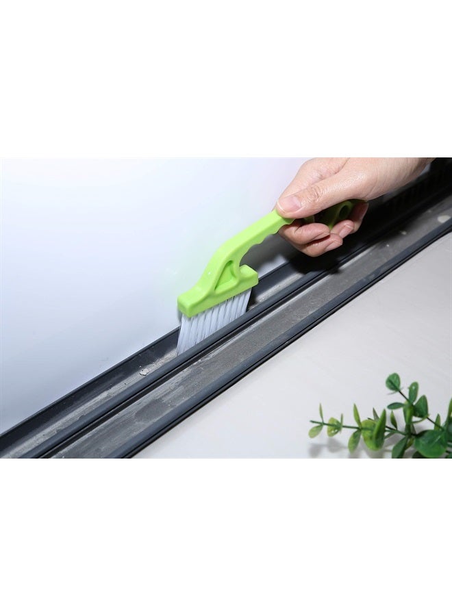 Rienar 2pcs Hand-held Groove Gap Cleaning Tools Door Window Track Kitchen Cleaning Brushes(Green) - Image 2