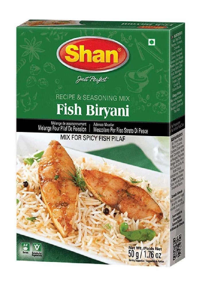 Shan Fish Biryani Recipe & Masala Mix 50g - Image 1