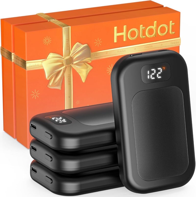 Hotdot Hand Warmers Rechargeable 4 Pack, 6400mAh Electric Hand Warmers, AI Smart Chips 20Hrs Long Safe Heat, Portable Pocket Heater, Outdoor Camping Hunting Golf Accessories - Image 1