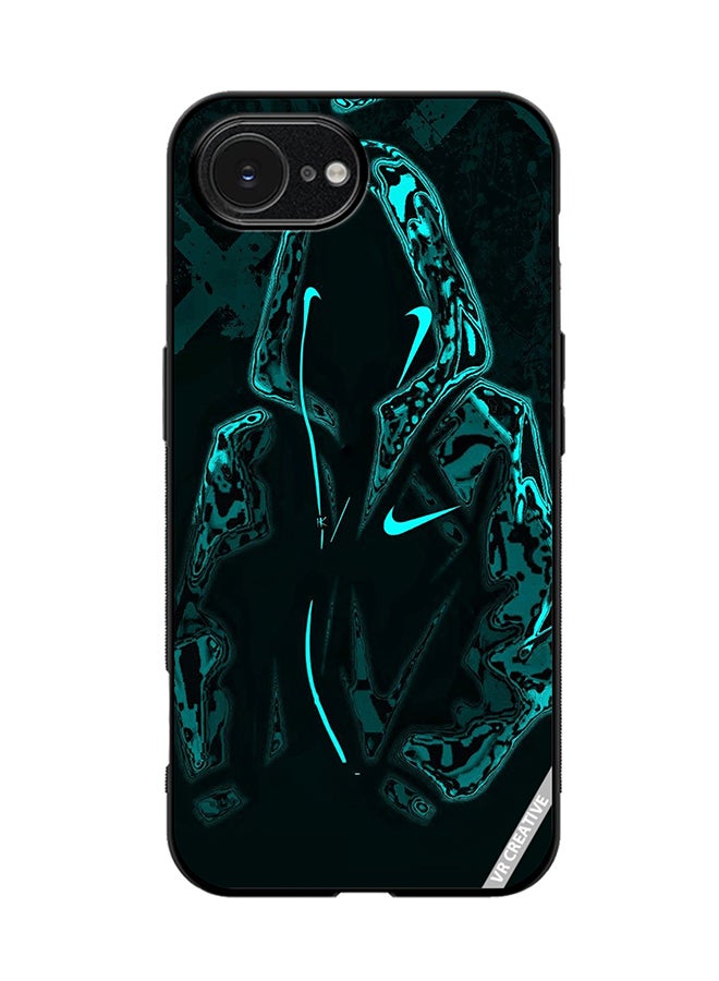 VR CREATIVE Protective Case Cover For Apple iPhone 16e Mask Guy In Green Jacket Design Multicolour