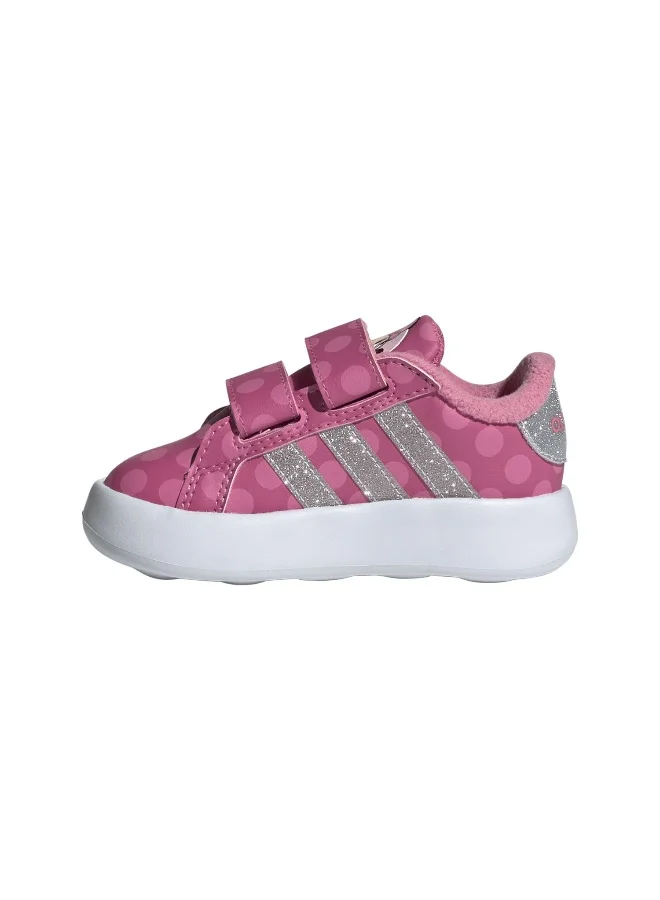 adidas حذاء رياضي وردي جراند كورت ميني سي إف