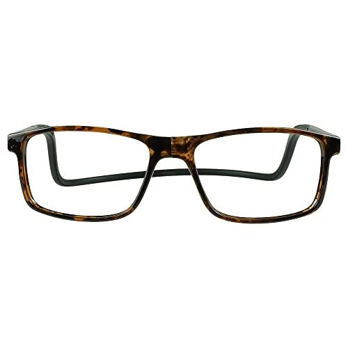 Clic Magnetic Reading Glasses for Men or Women, Soft Foldable Band, Computer Readers, Barat (M-XL, Tortoise, 1.00 Magnification) - Image 2