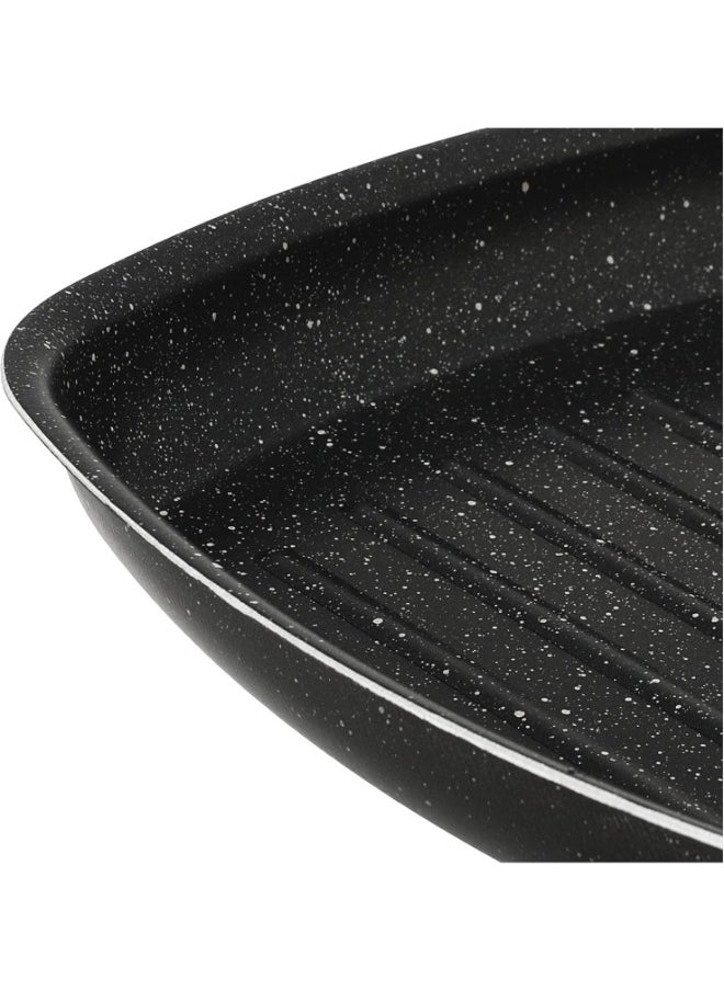 LAZORD - 1 Piece Granite Grill Pan 27cm -Black - Image 1