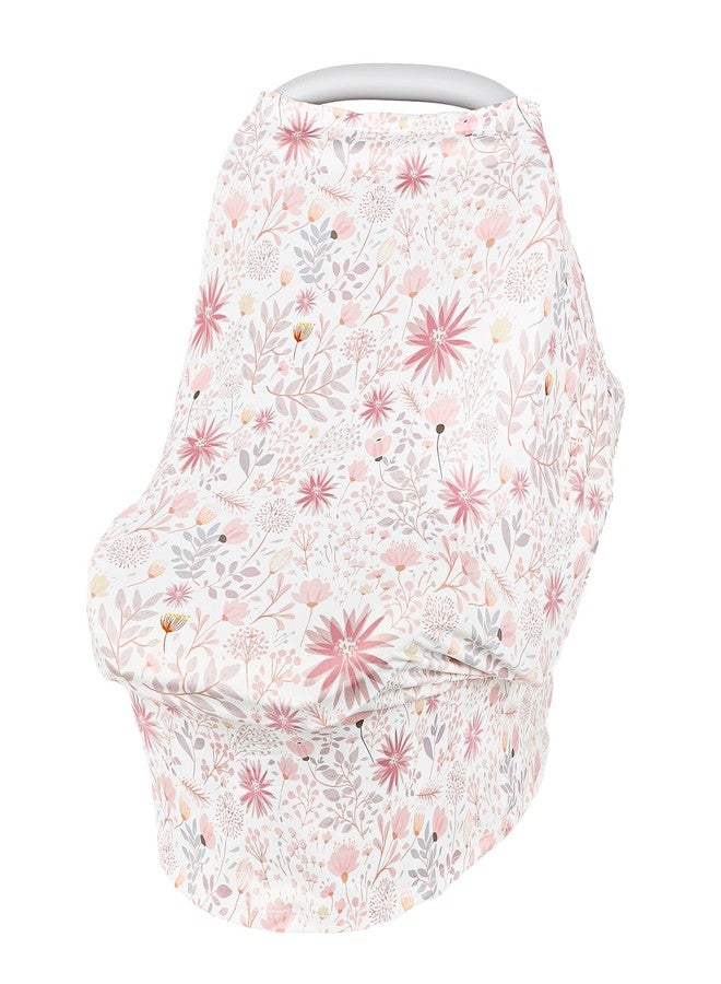 WINGHENLEE Baby Car Seat Cover for Boys Girls, Breathable Infant Carseat Canopy, Summer Lightweight Sunshade Carrier Cover for Newborn, Nursing Cover & Shopping Cart Cover, Pink Floral - Image 1