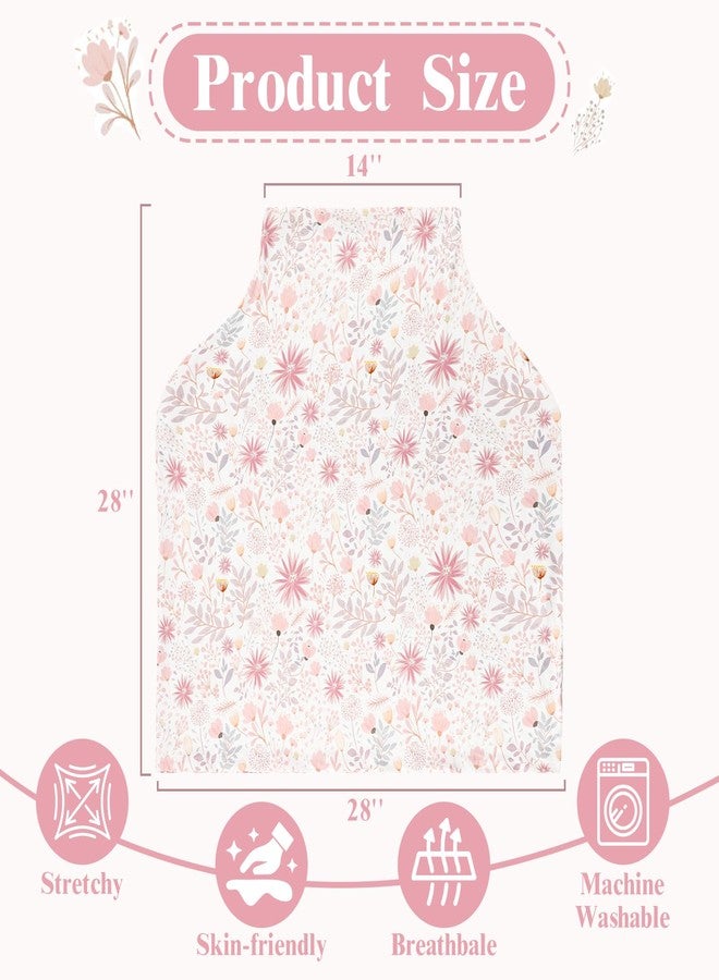 WINGHENLEE Baby Car Seat Cover for Boys Girls, Breathable Infant Carseat Canopy, Summer Lightweight Sunshade Carrier Cover for Newborn, Nursing Cover & Shopping Cart Cover, Pink Floral - Image 2