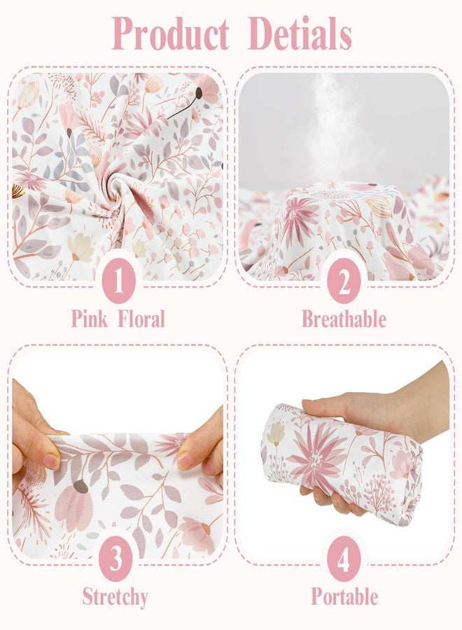 WINGHENLEE Baby Car Seat Cover for Boys Girls, Breathable Infant Carseat Canopy, Summer Lightweight Sunshade Carrier Cover for Newborn, Nursing Cover & Shopping Cart Cover, Pink Floral - Image 3