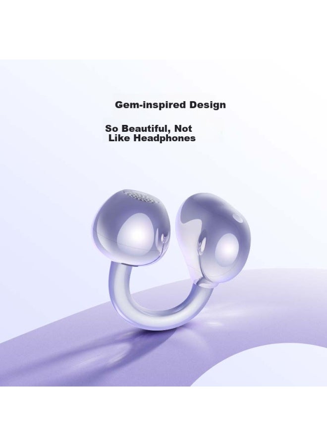 Honor Pick Honor Choice Lchse Clip-On Earphones 2 Honor Earphones Bluetooth Earphones Dual Mic Noise Reduction Long Battery Life Comfortable Suitable For Honor Huawei Xiaomi Phones Monet Purple - Image 1