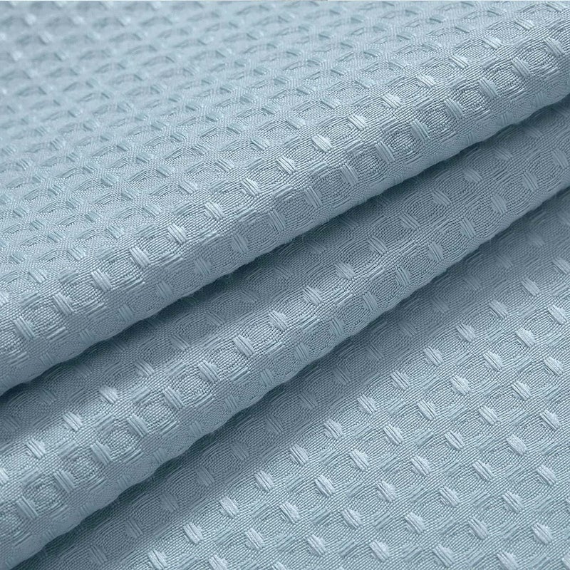 River Dream Heavyweight No Hooks Required Dotted Waffle Weave Shower Curtain with Snap in Liner -Extra Long 71W x 86H,Hotel Grade,Spa Like Bath Curtain,Blue - Image 5