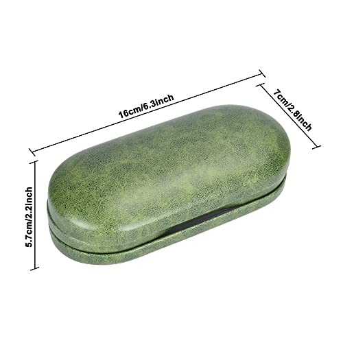 Muf 2 in 1 Contact Lens Case and Glasses Case, Double Sided Design with Mirror, Portable Travel Kit with Tweezer, Remover and Solution Bottle, Green - Image 2