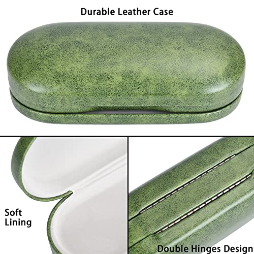 Muf 2 in 1 Contact Lens Case and Glasses Case, Double Sided Design with Mirror, Portable Travel Kit with Tweezer, Remover and Solution Bottle, Green - Image 3