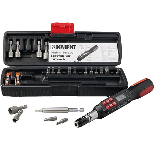KAIFNT K551 Digital Torque Screwdriver/Wrench Set, 5 to 85 in·lbs, Buzzer/LED Flash Notification, Dual Direction - Image 1