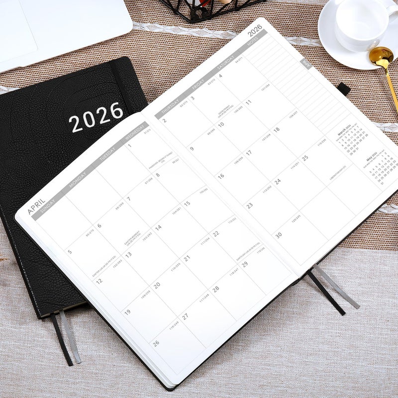 Lemome 2026 Planner - Weekly & Monthly Planner 2026 with Pen Loop, to Achieve Your Goals & Improve Productivity, January - December 2026, Thick Paper, Inner Pocket, 8.5" x 11" - Black - Image 2