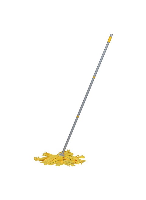 Microfibre Soft And Easy Wash Stain Remover Mop With Abrasive Band With 3-Piece Steel Handle Set 120 cm