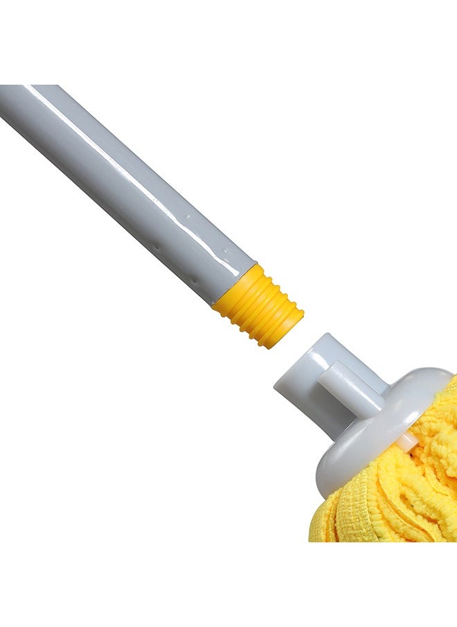 Microfibre Soft And Easy Wash Stain Remover Mop With Abrasive Band With 3-Piece Steel Handle Set 120 cm