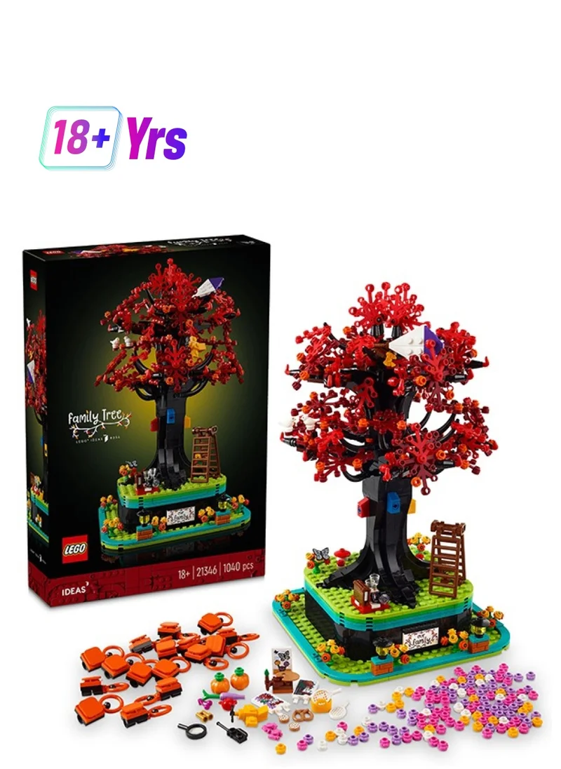 ليغو 21346 Ideas Family Tree, Gift Idea, Home Office Decor, Display Stand For Photos And Keepsake Items, Creative Building Set For Adults, Relaxing Activity (1,040 Pieces)