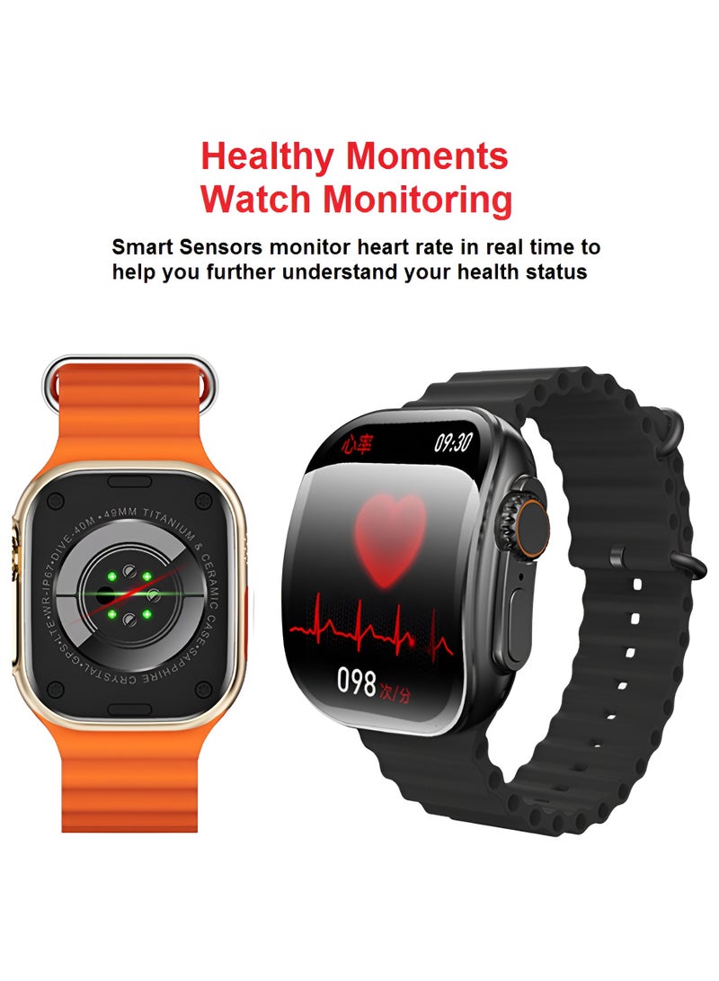 X10 Ultra3 Curved Screen Smart Watch NFC Bluetooth Wireless Charging (Red) - Image 3