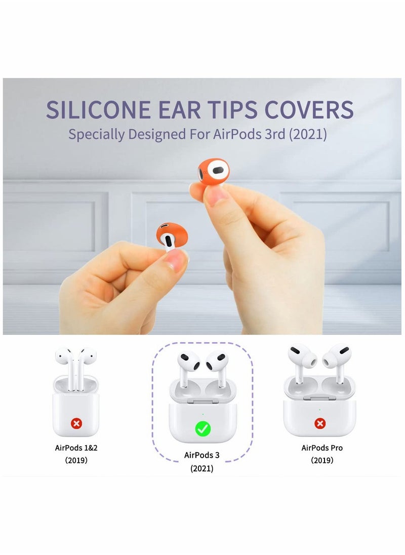Y&D - SYOSI Ear Tips Covers for AirPods 3, Fit in The Case, Anti Scratches/Slip/Dust/Shock, Silicone Accessories Compatible with 3rd Generation (5 Pairs/5 Colors) - Image 1