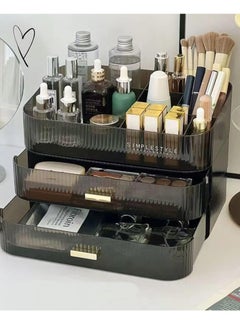 Phoenix Acrylic Makeup Organizer With Stackable Drawers, Bathroom Vanity Organizers And Storage, Ideal For Desk And Dresser Countertops, Great For Cosmetics, Skincare, Lipsticks(Organizer+2Drawers)  - Image 1