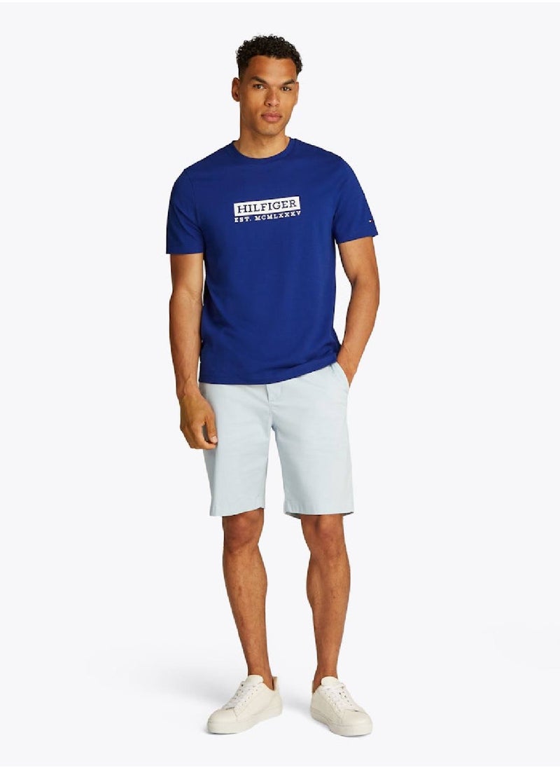TOMMY HILFIGER Men's Graphic T-Shirt - Cotton, Blue  - Image 4