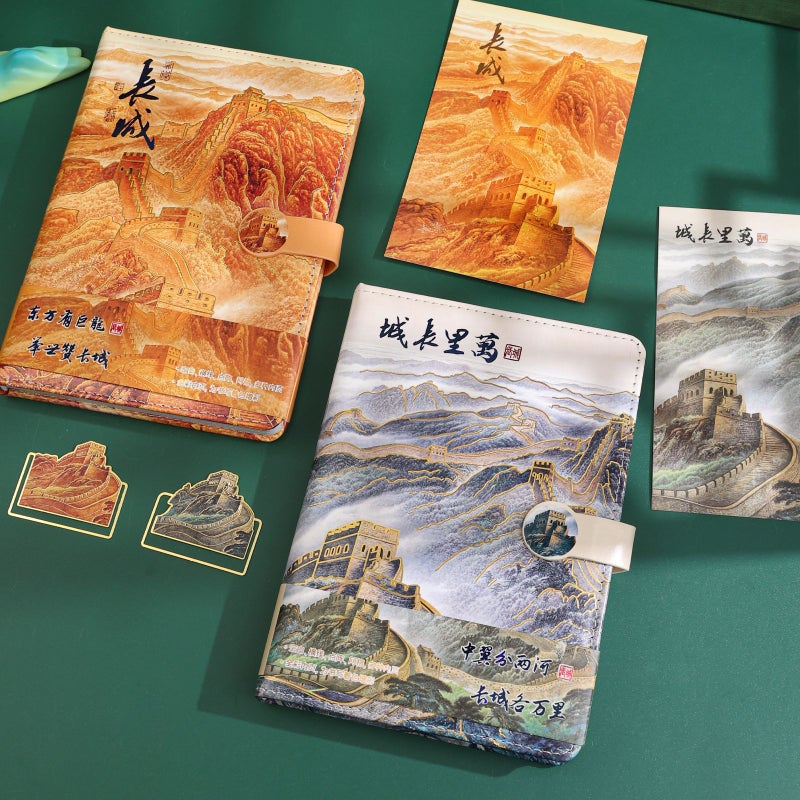 Great Wall Pu Notepad Metal Bookmark Badaling Sign Pen Gift Box Suit Badaling Beijing Tourism Memorial - Image 4
