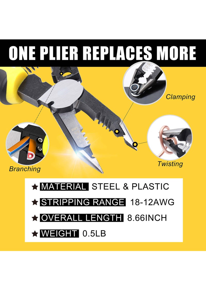 Generic Wire Stripper Plier - 7-in-1 Multi-function Wire Stripping and Cutting Tool for Electric Cable Stripping, Cutting, and Crimping  - Image 4