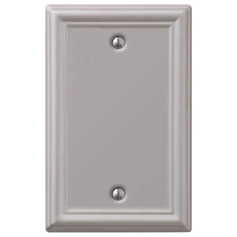 AmerTac 149BBN Amerelle Chelsea Blank Steel Wallplate in Brushed Nickel