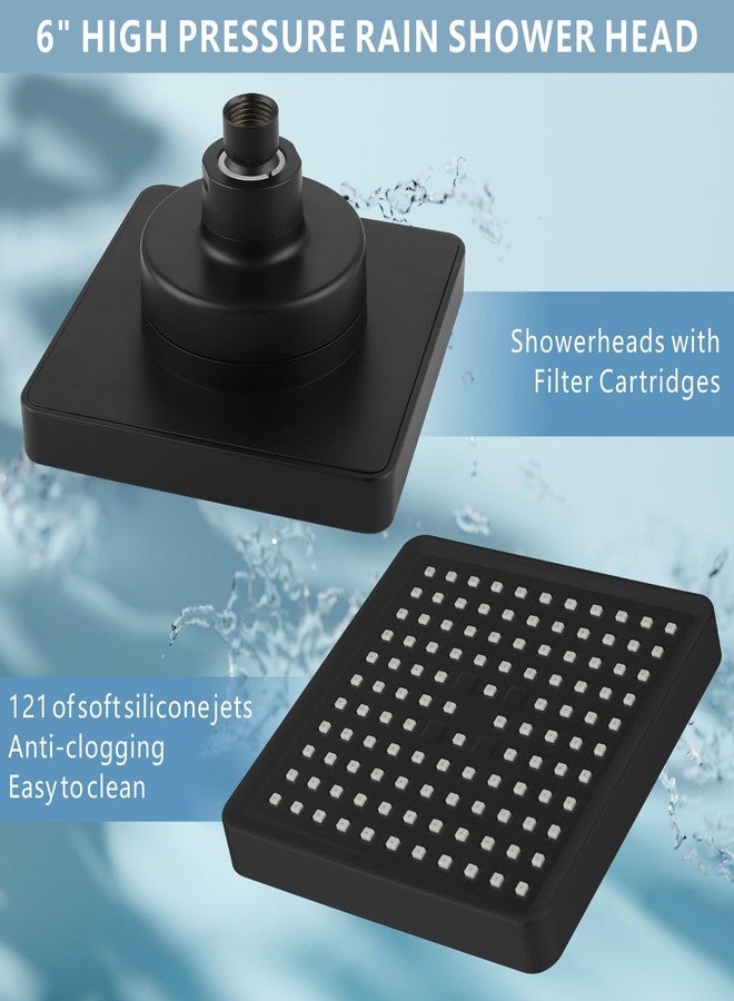 Nuodan Filtered Shower Head with Handheld Combo, High Pressure Rain Showerhead Filter for Remove Chlorine and Harmful Substances, with Self-adhesive Holder/59" Hose, Matte Black - Image 2