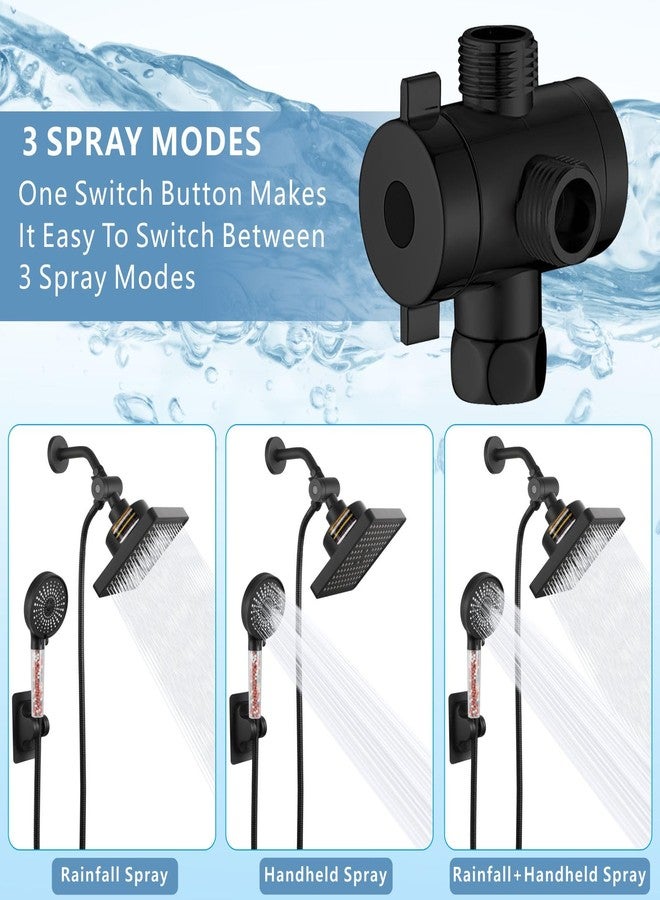 Nuodan Filtered Shower Head with Handheld Combo, High Pressure Rain Showerhead Filter for Remove Chlorine and Harmful Substances, with Self-adhesive Holder/59" Hose, Matte Black - Image 4