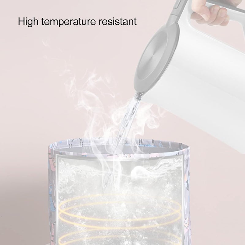 ويوبلز حوض استحمام لنقع القدمين، حوض استحمام محمول قابل للطي سعة 21 لترًا، مناسب للاستحمام في الهواء الطلق والتخييم والسفر (لون رمادي) - Image 2