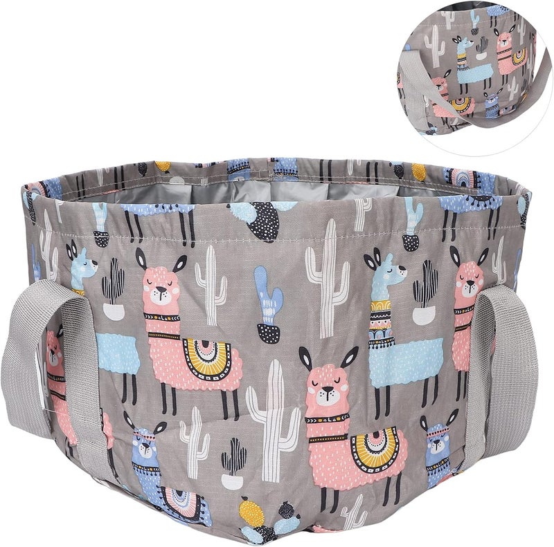 ويوبلز حوض استحمام لنقع القدمين، حوض استحمام محمول قابل للطي سعة 21 لترًا، مناسب للاستحمام في الهواء الطلق والتخييم والسفر (لون رمادي) - Image 3