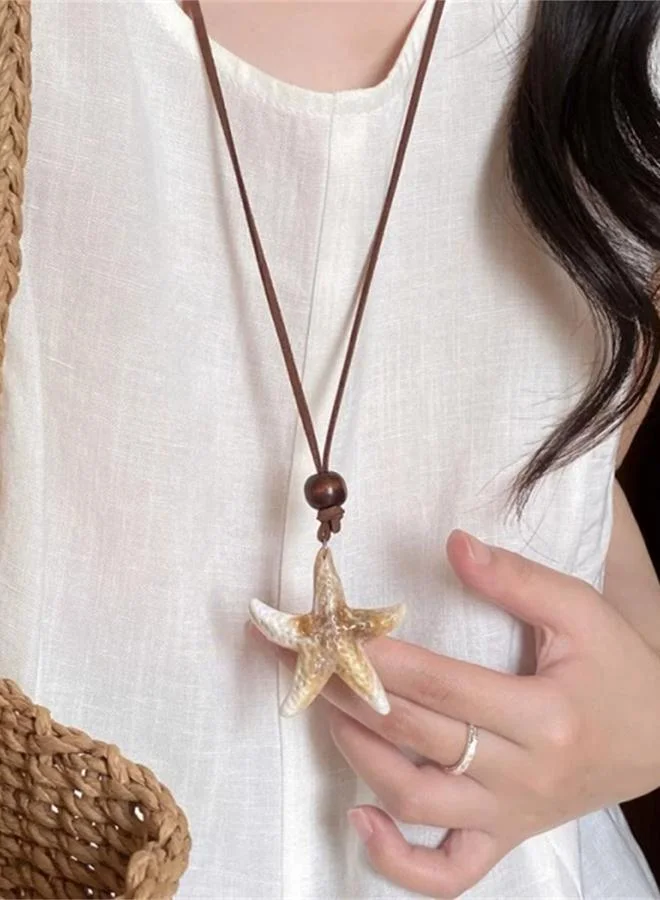 Take Two  Beige Starfish Pendant Necklace for Women | Best Price UAE