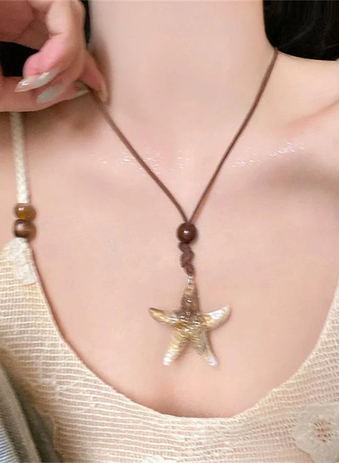 Take Two  Beige Starfish Pendant Necklace for Women | Best Price UAE